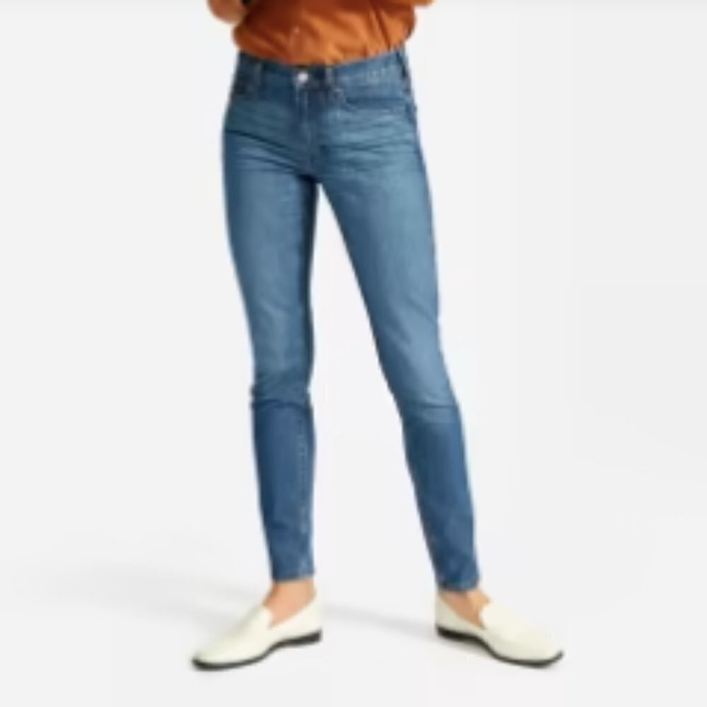 Everlane The Mid-Rise‎ Skinny Jean in Blue sz 26 Ankle